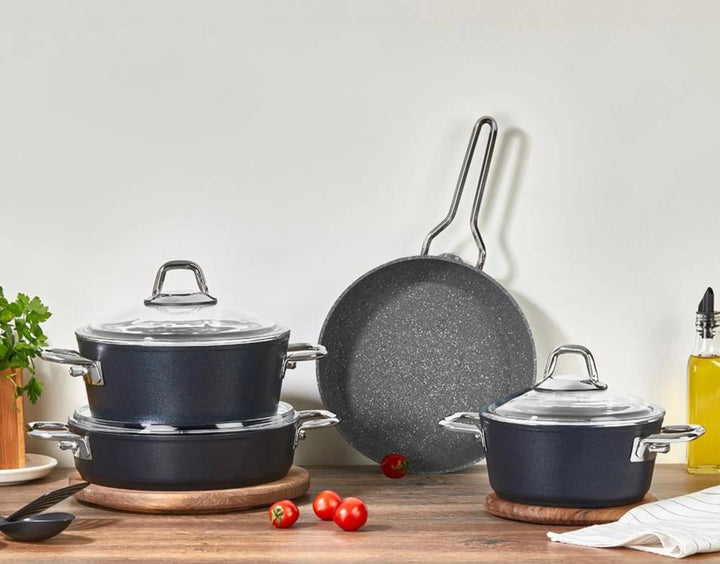 Amboss Crystal – Ensemble 7 pièces Granite Bicolore – Noir