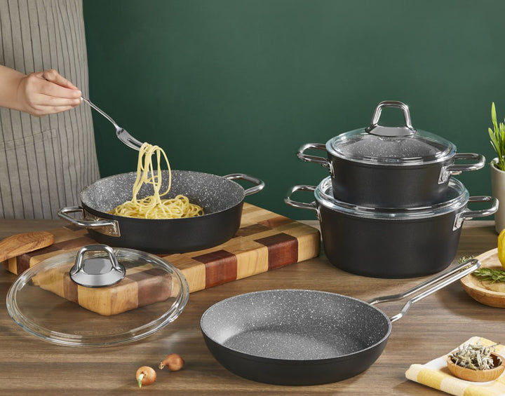 Amboss Crystal – Ensemble 7 pièces Granite Bicolore – Noir