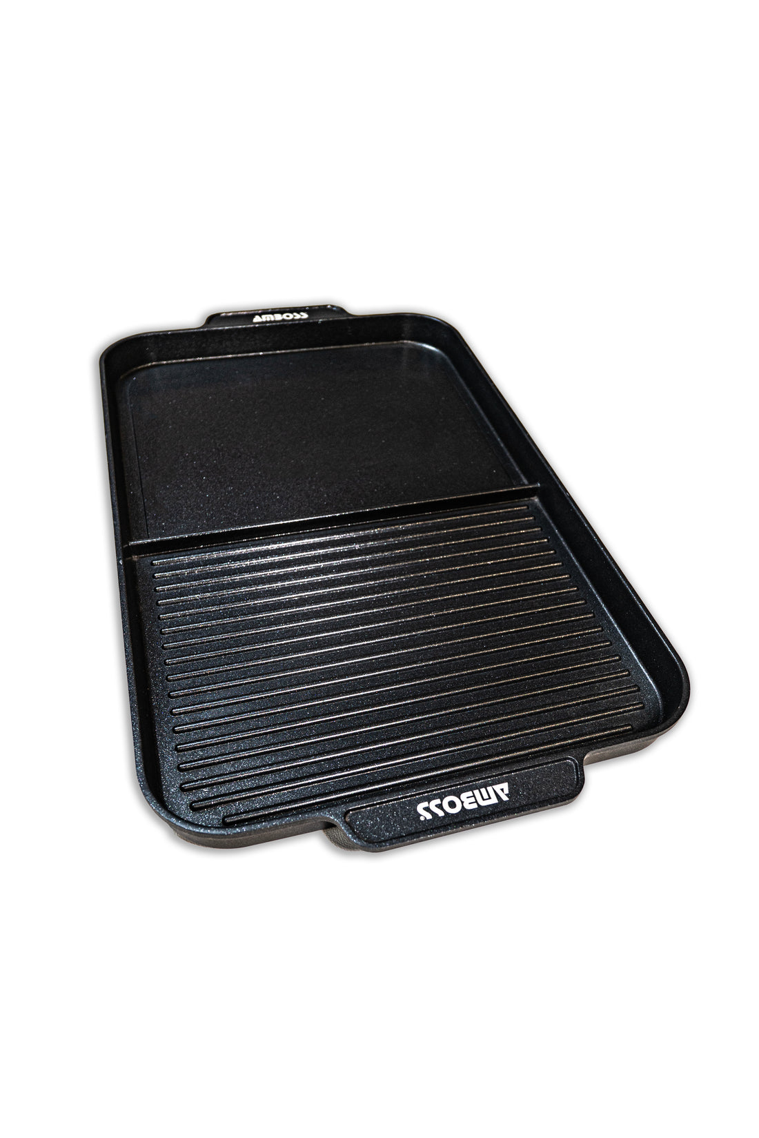 Poêle Grill 2 Compartiments Amboss en Lave Noire – Revêtement Titane