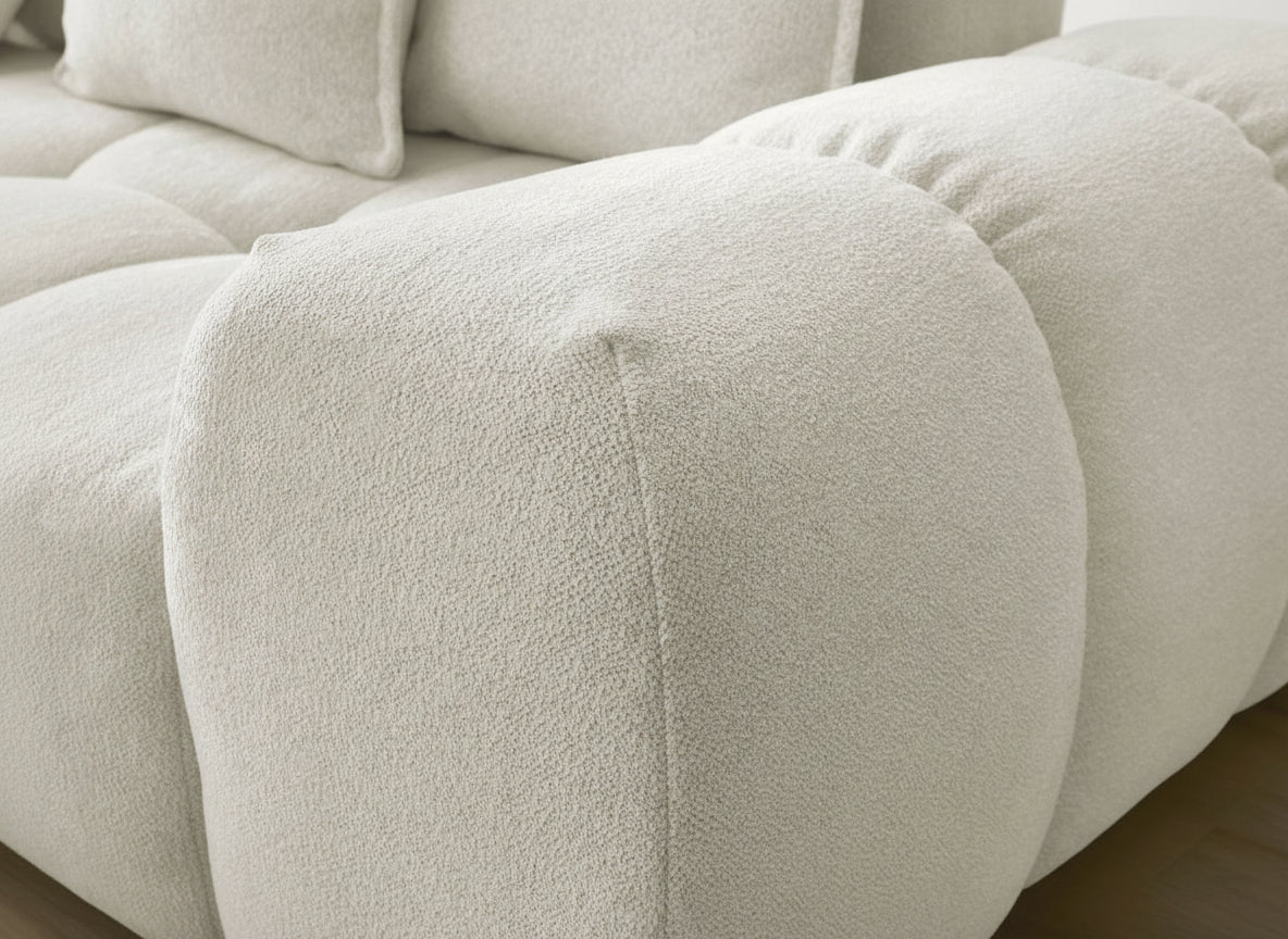 Canapé FLY d'angle convertible coffre – tissu chiné