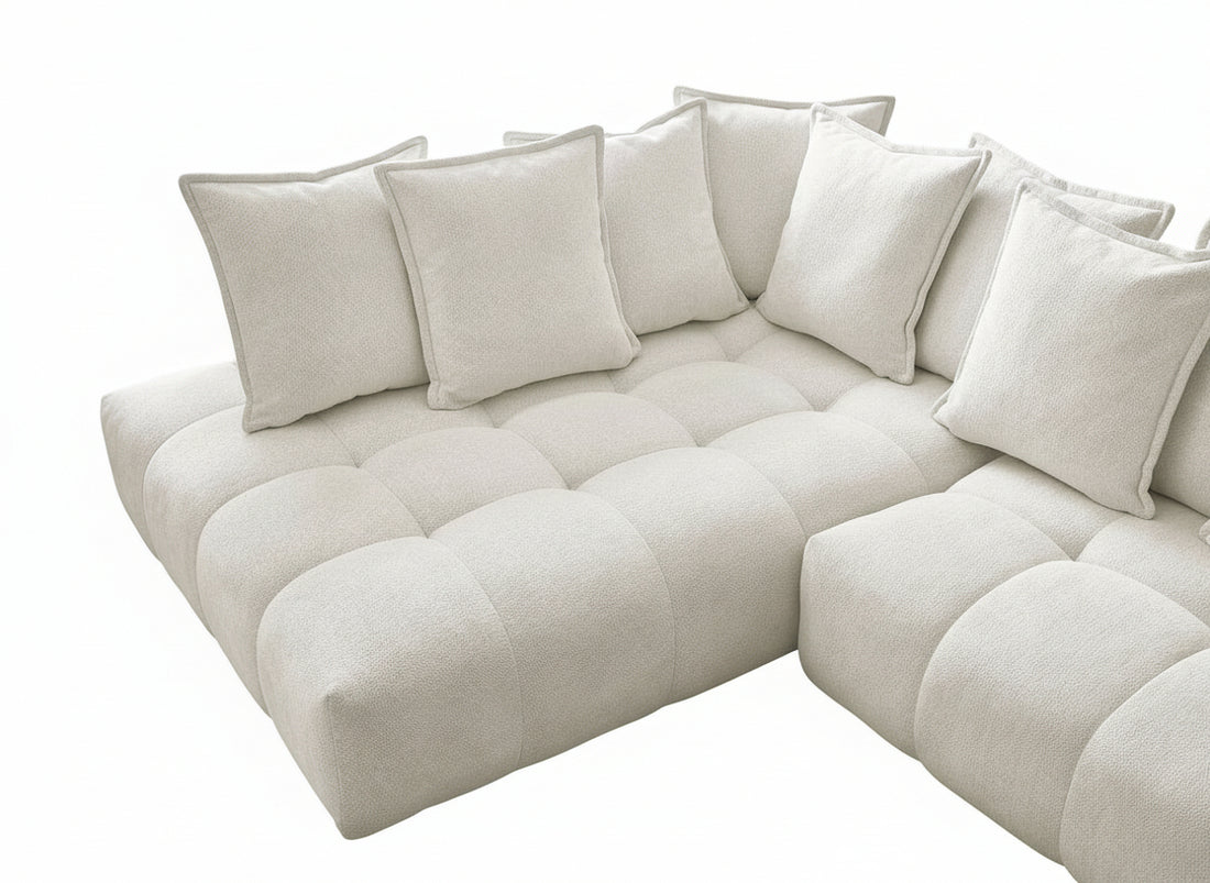 Canapé FLY d'angle convertible coffre – tissu chiné