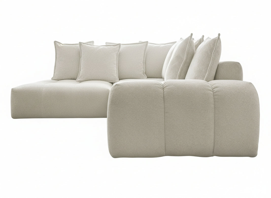 Canapé FLY d'angle convertible coffre – tissu chiné