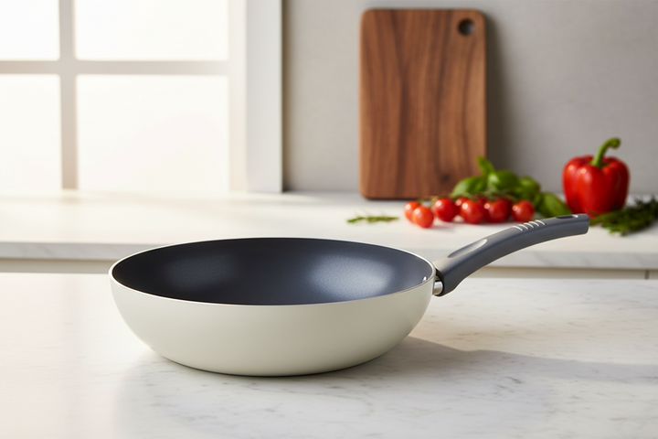 Wok Cem Soft Céramique Gris – 28 cm