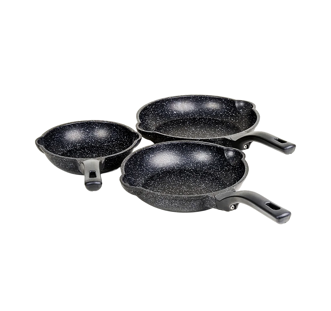 Ensemble de poêles Cem Asur – Revêtement antiadhésif (Ø 20 / 24 / 28 cm)