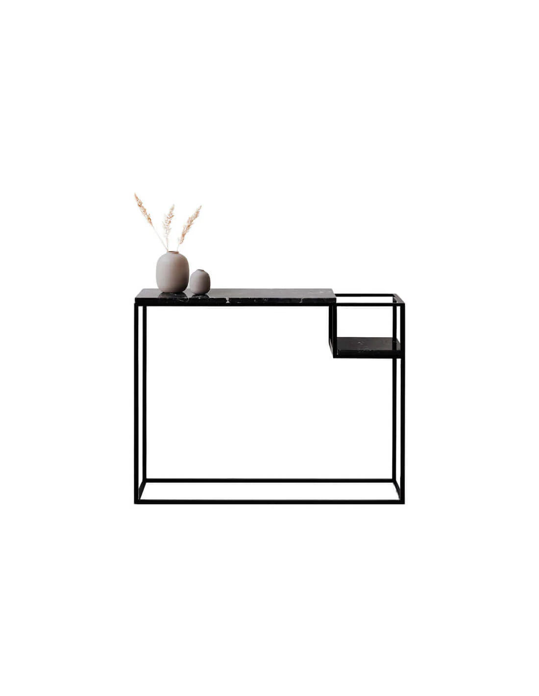 Console en Marbre et Métal – Design Épuré et Rangement Élégant