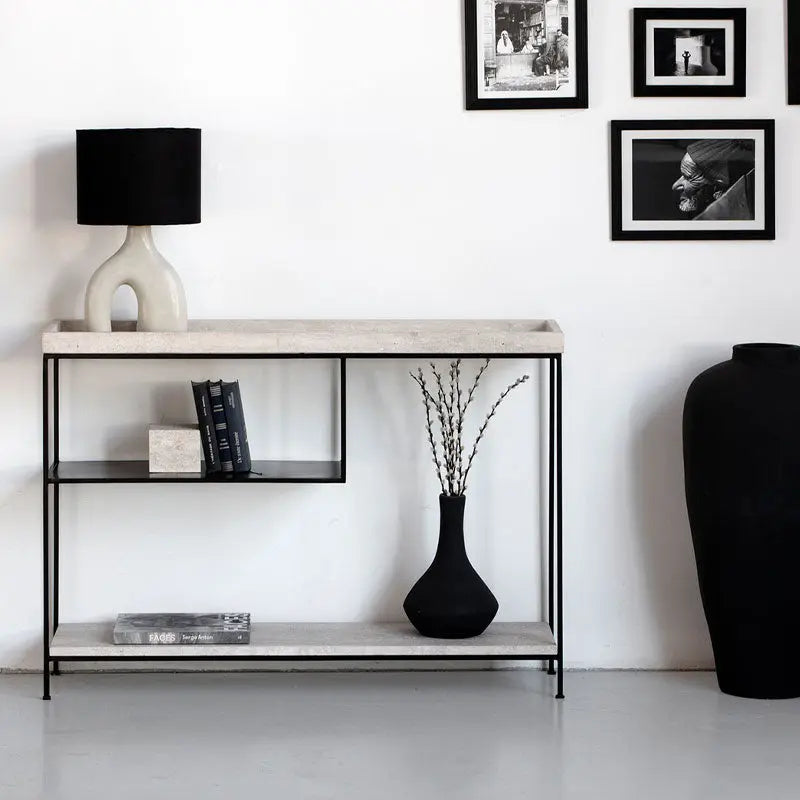 Console d'entrée – Design minimal et marbre