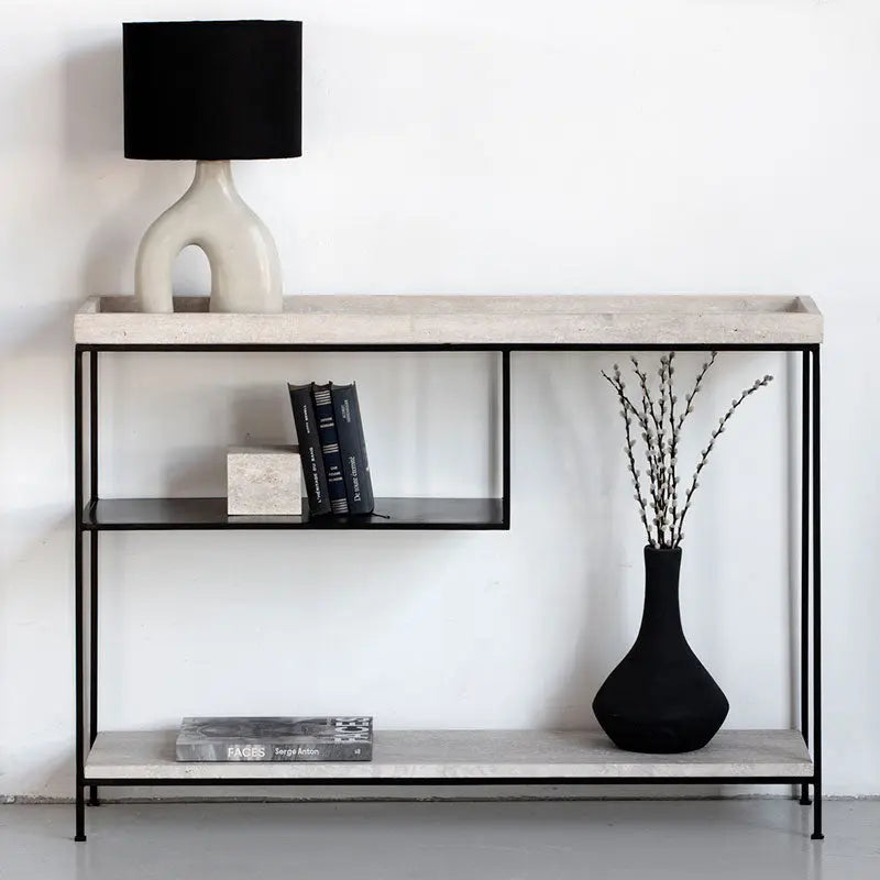 Console d'entrée – Design minimal et marbre