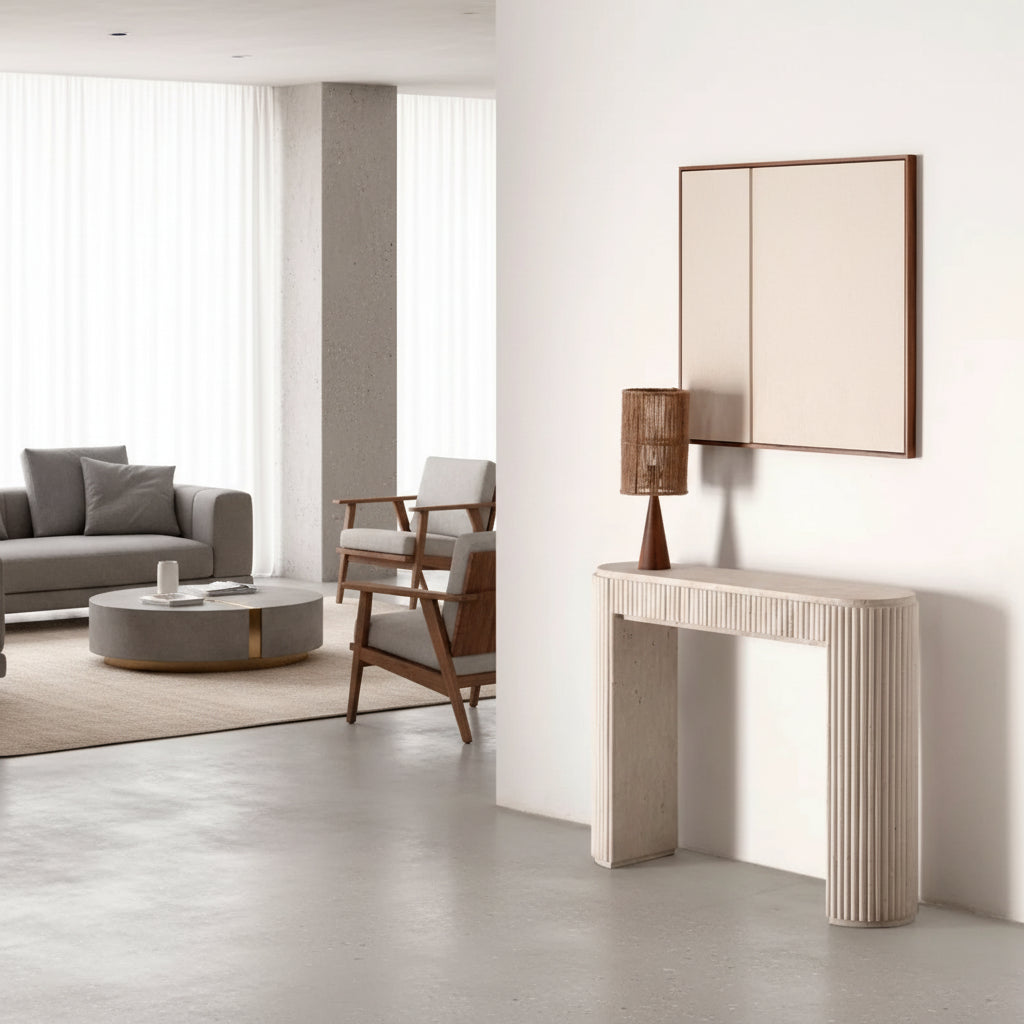 Console en travertin