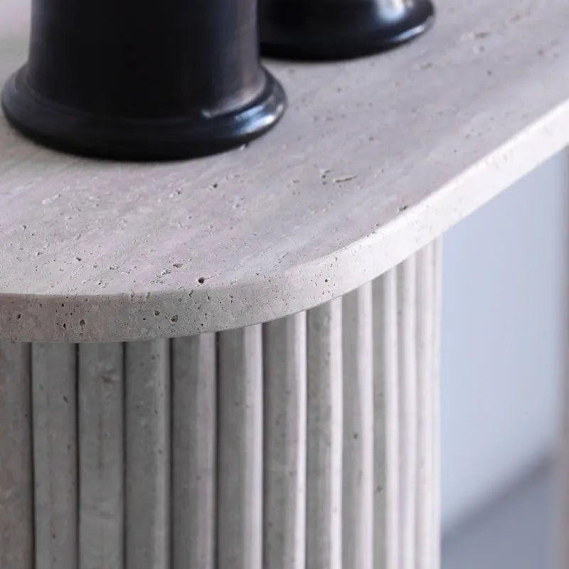 Console d'entrée  – Travertin sculptural