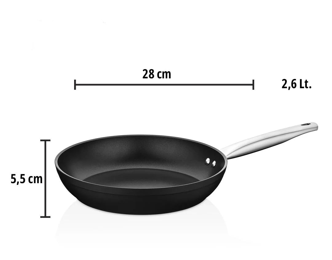 Amboss Dark Granit – Poêle antiadhésive au revêtement titane (Disponible en variantes : Ø 24 cm, Ø 26 cm, Ø 28 cm, Ø 30 cm)