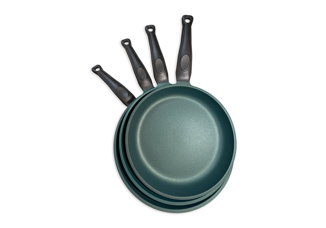 Poêles TURQUOISE antiadhésives – 26, 28, 30 cm – Revêtement haute qualité