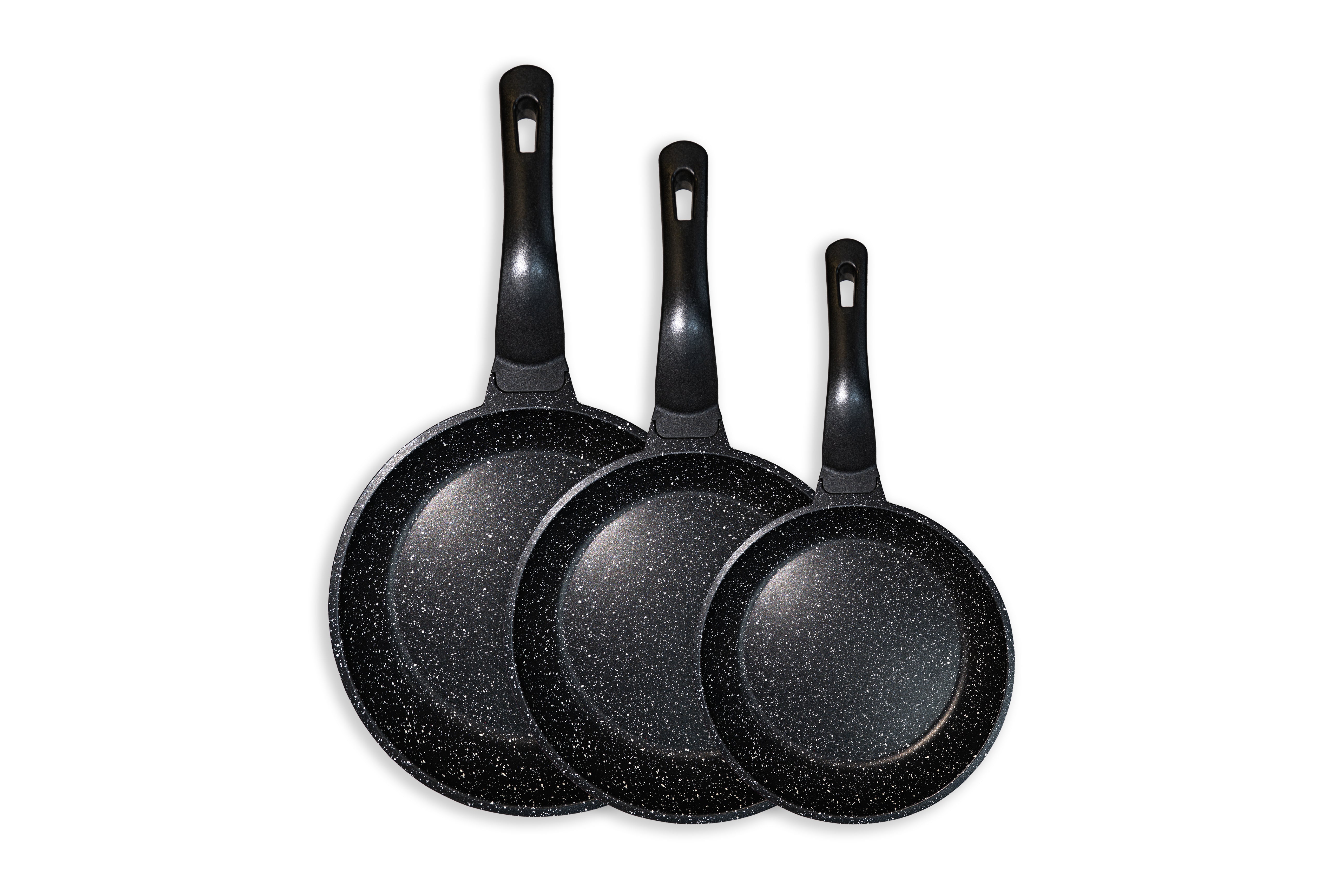 Cem set de 3 Poêles – Fonte d'Aluminium – 20, 24 et 28 cm