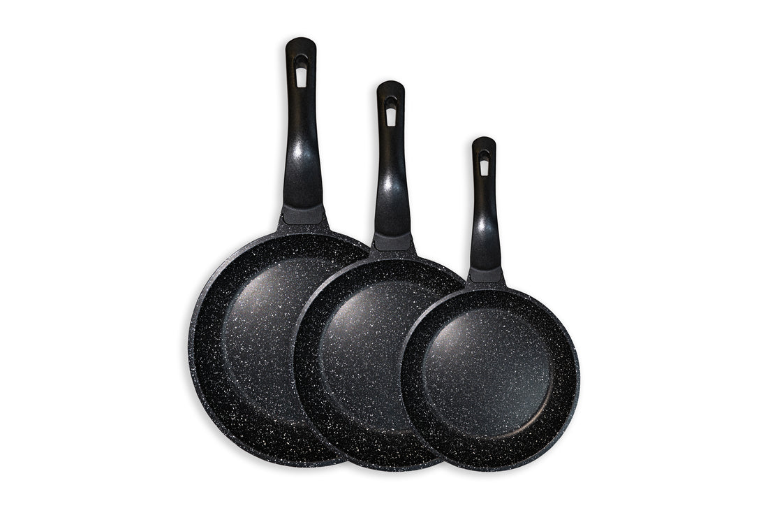 Cem set de 3 Poêles – Fonte d'Aluminium – 20, 24 et 28 cm