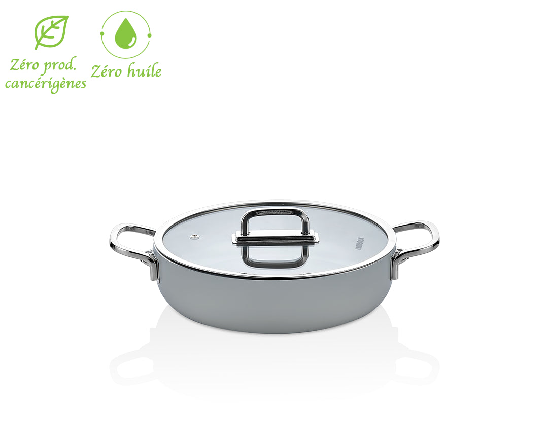 Ensemble de 3 poêles en céramique Amboss Sera Nova - Gris