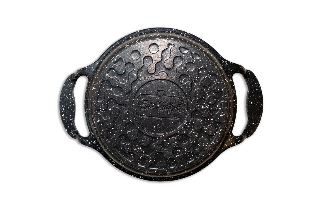 Poêle à double poignée 16 cm – revêtement effet pierre noir