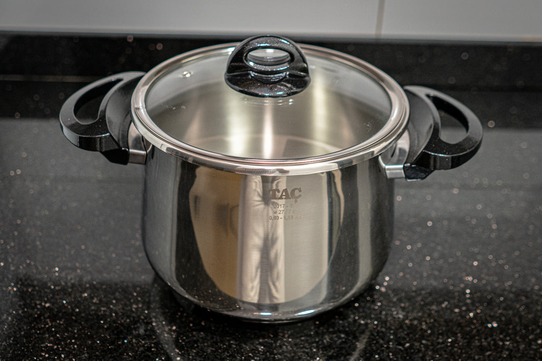 Taç Marmite Inox 4.5 Lt Noir -  Couvercle en verre – Haute Qualité