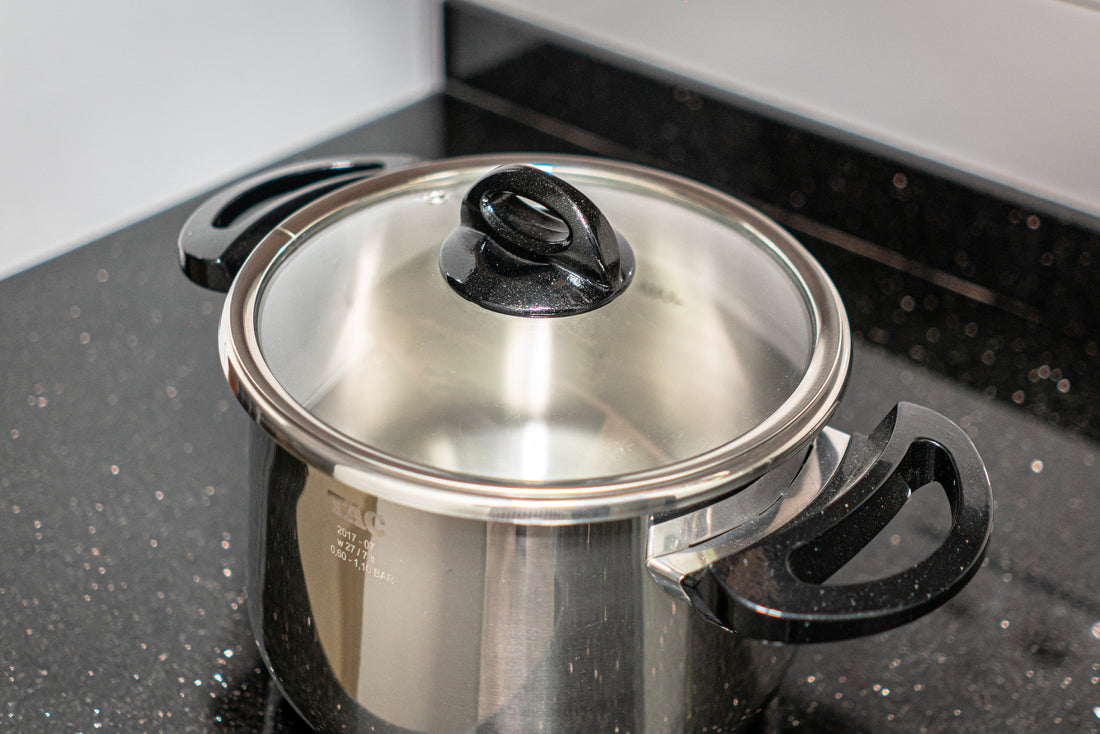 Taç Marmite Inox 4.5 Lt Noir -  Couvercle en verre – Haute Qualité