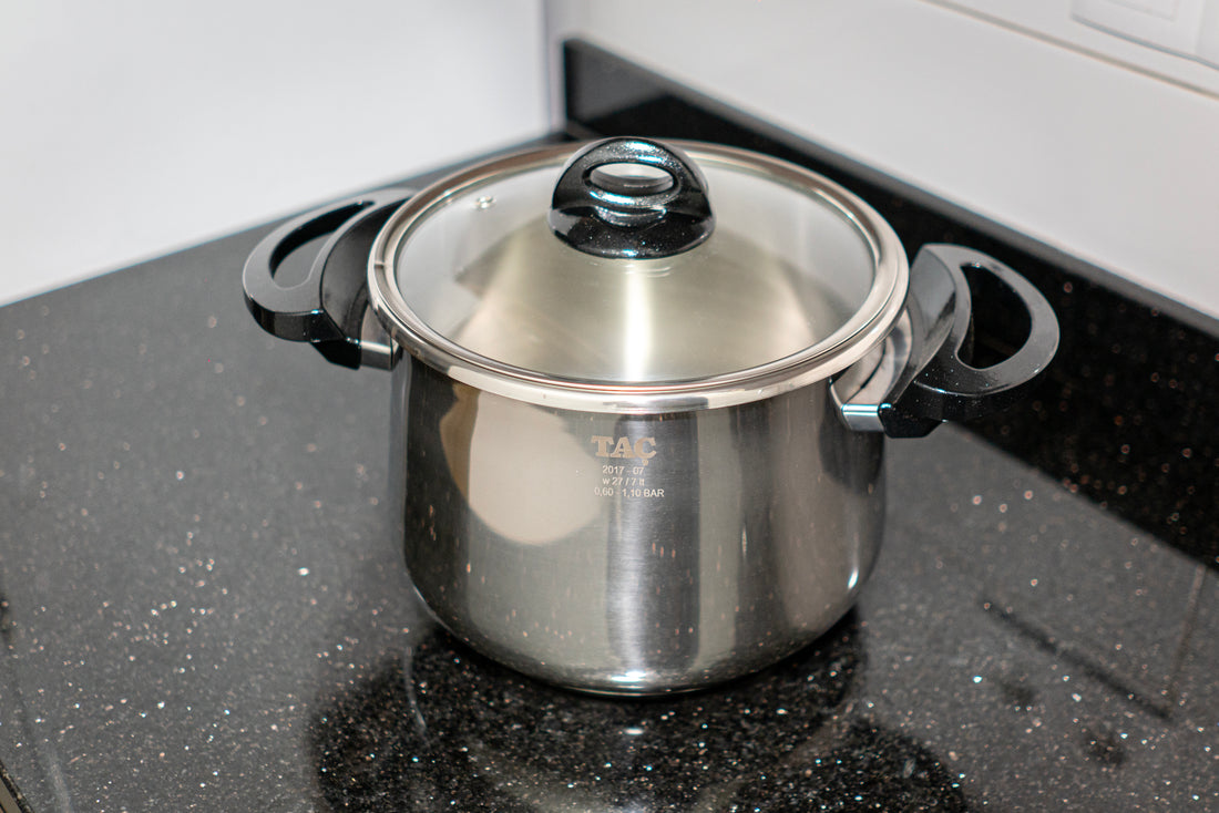 Taç Marmite Inox 4.5 Lt Noir -  Couvercle en verre – Haute Qualité