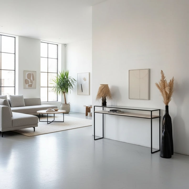 Console – Verre & Travertin