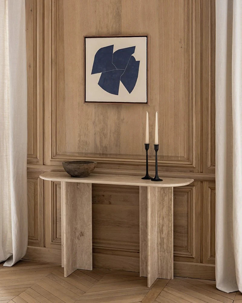Console d’entrée – Travertin naturel