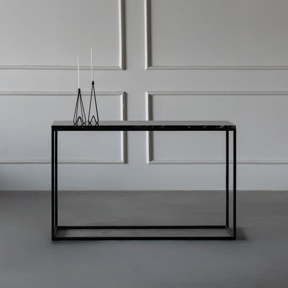 Console Atlas en marbre noir